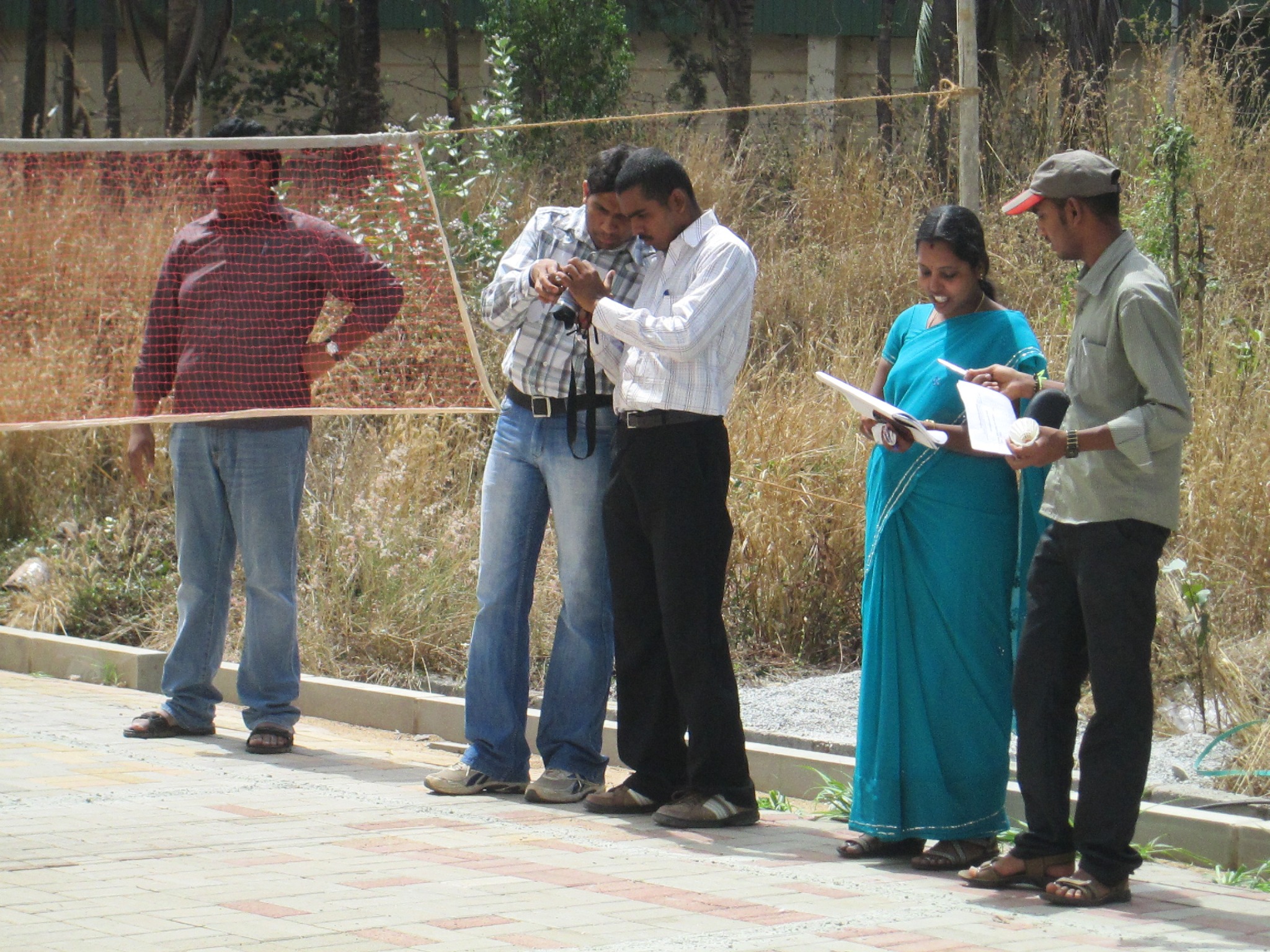 Students participating in badminton