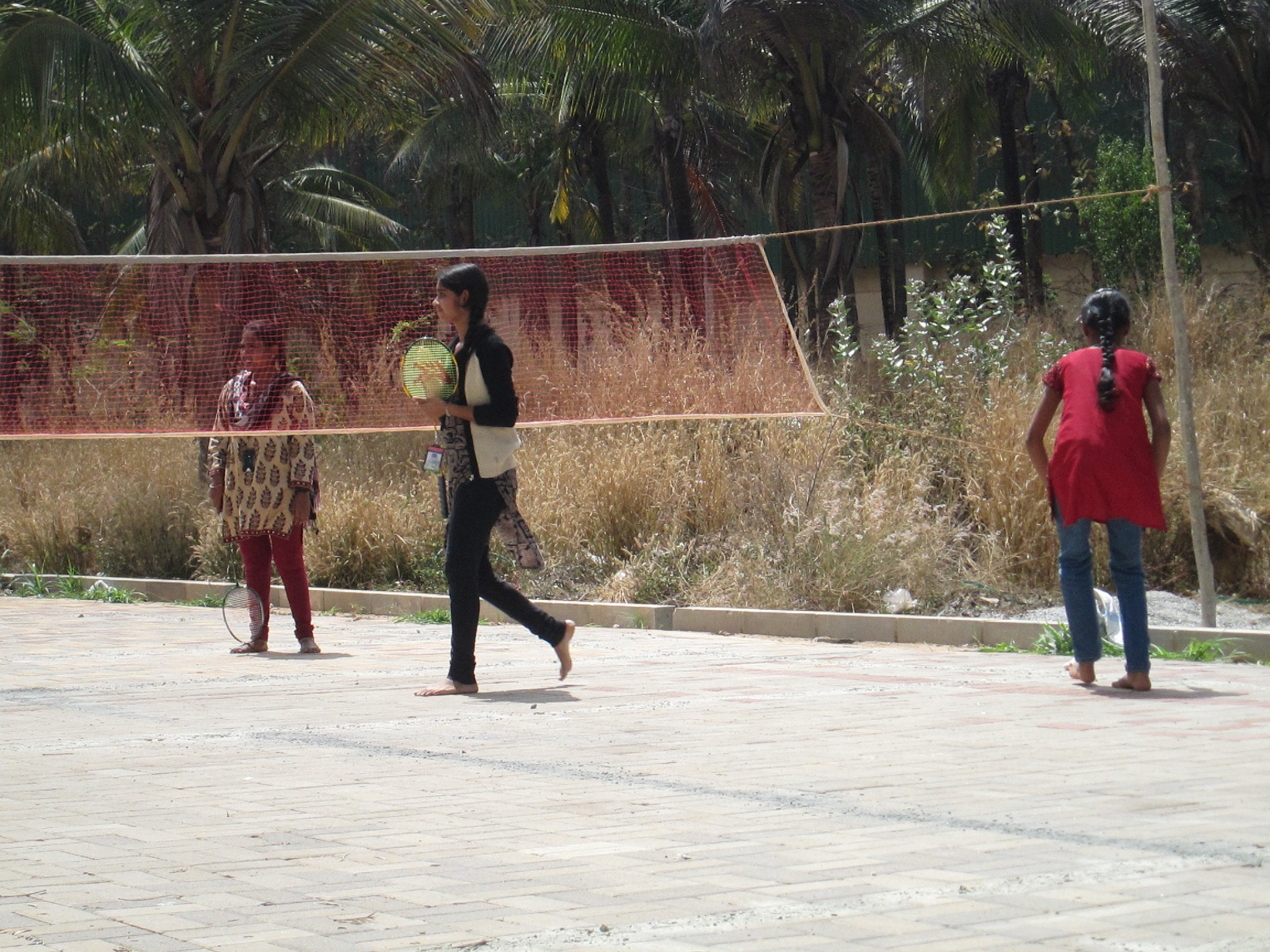 Badminton activity on campus