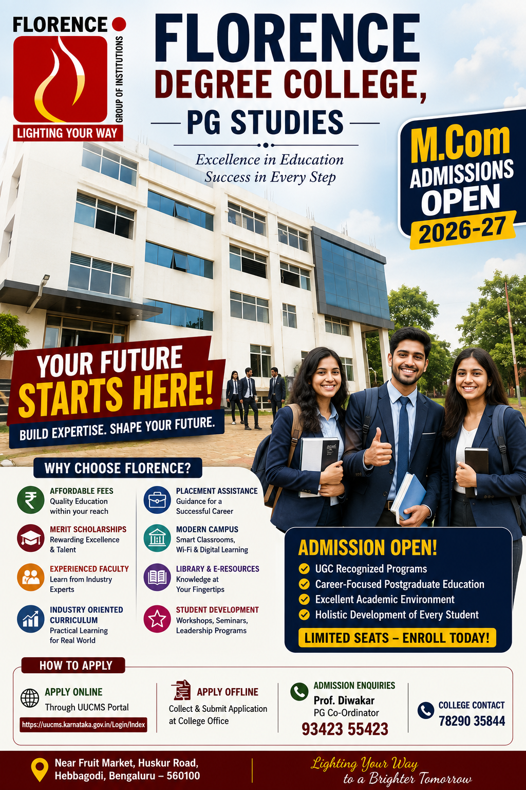 M.Com Admissions Open 2026-27